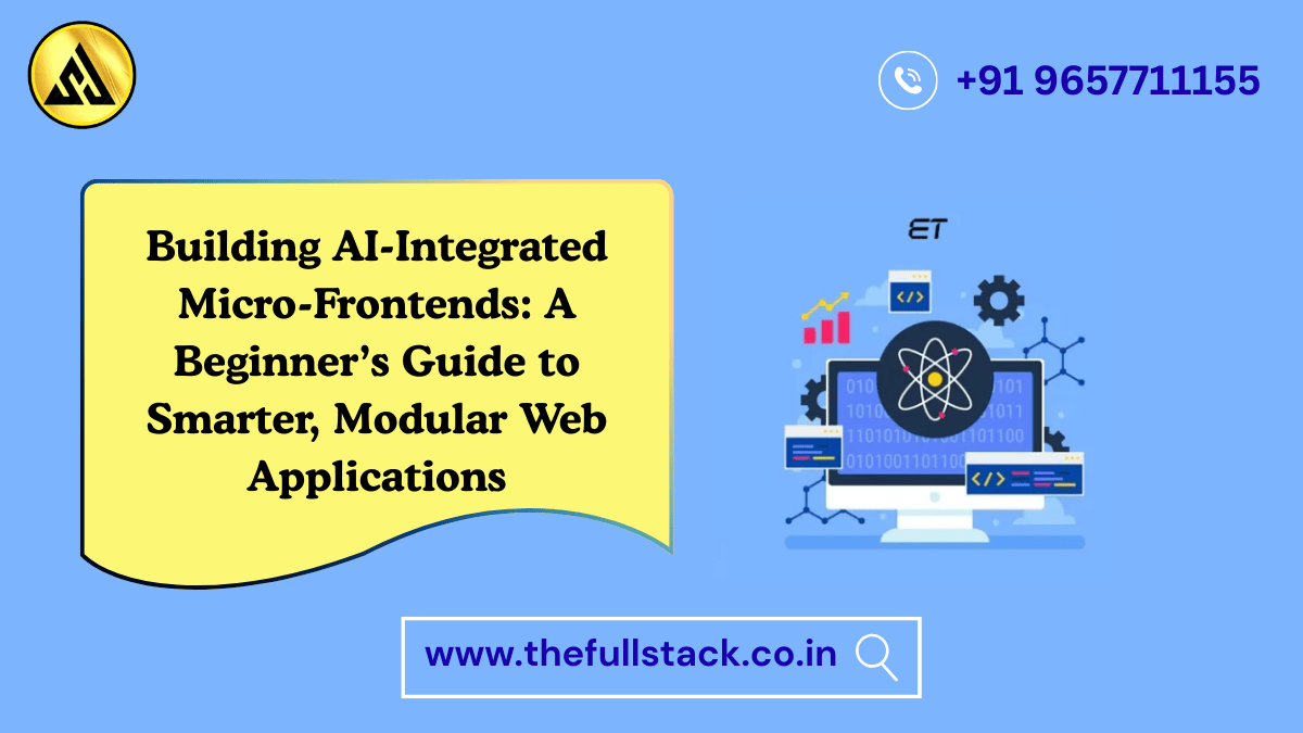 Diagram of AI-integrated micro-frontends architecture with modular UI components