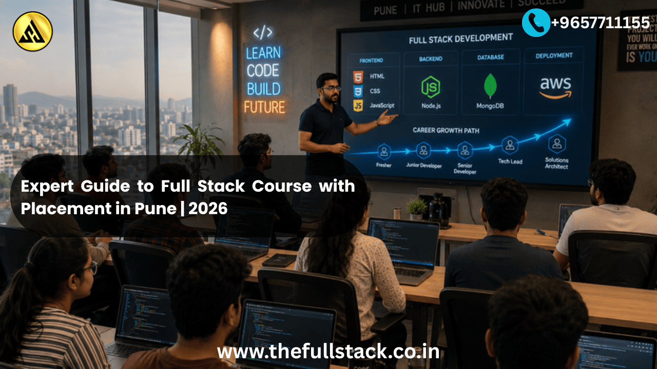 Modern Tech Classroom in Pune | Full Stack Development Training with Indian Students