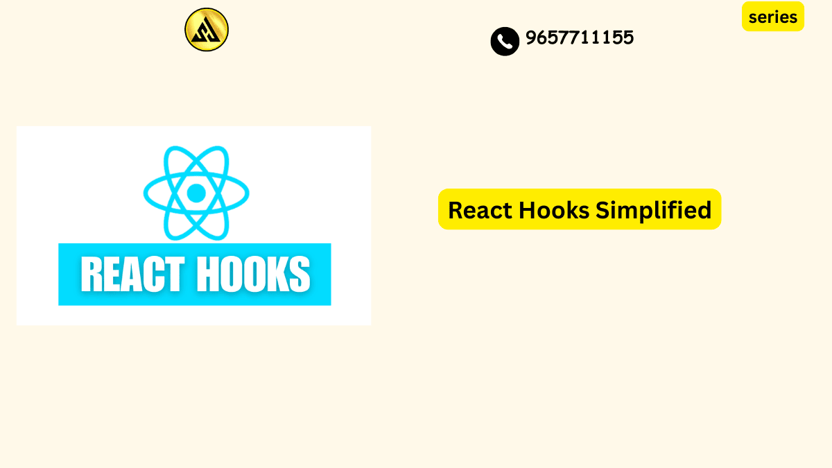 Developer writing React Hooks code with useState and useEffect on screen