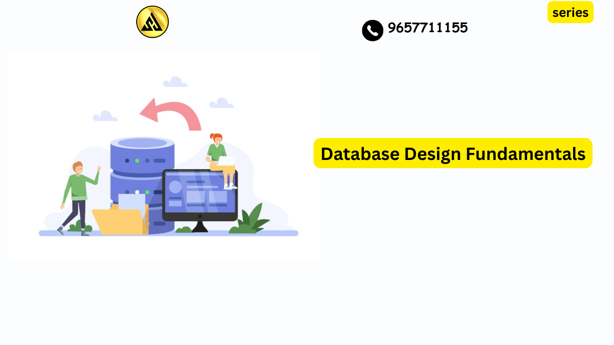 Diagram illustrating database design fundamentals with tables, keys, and relationships